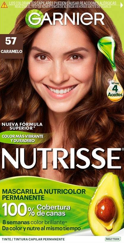 TINTE P/CABELLO NUTRISSE 57 CARAMELO 12/1PZ