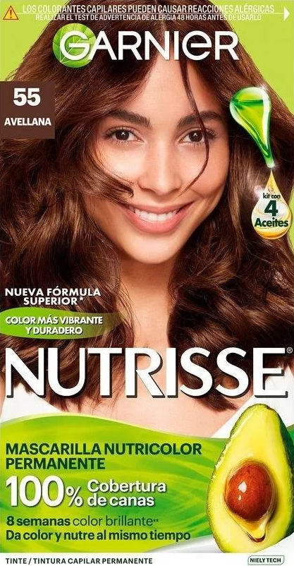 TINTE P/CABELLO NUTRISSE 55 AVELLANA 12/1PZ