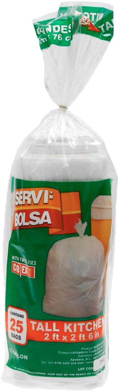 BOLSA P/BASURA GRANDE SERVI BOLSA 12/25 PZ