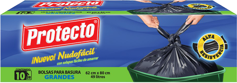 BOLSA P/BASURA GRANDE PROTECTO 13 GAL 25/10 PZ