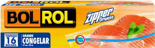 BOLSA P/CONGELAR GRANDE GRUESA BOL ROL 20/16 BL.
