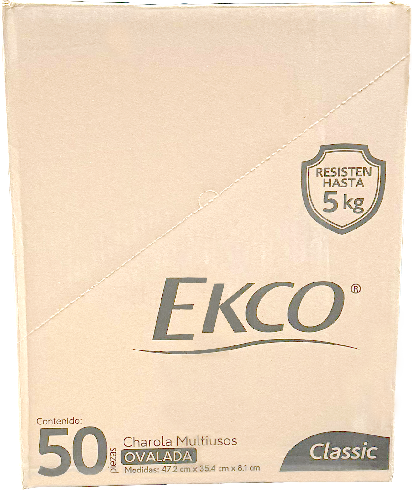 CHAROLA DE ALUMINIO OVALADA ECKO 1/50PZ