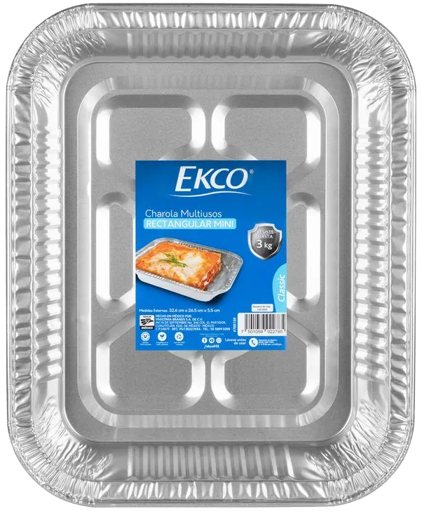 CHAROLA DE ALUMINIO MINI EKCO 25/1 PZ