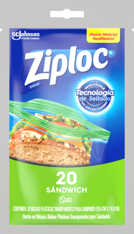 BOLSA P/SANDWICH ZIPLOC ECONOPACK 20PZ 12/1PQ