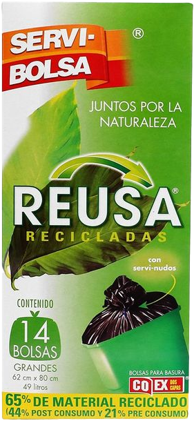 BOLSA P/BASURA SERVI BOLSA REUSA GRANDE 30/14PZ