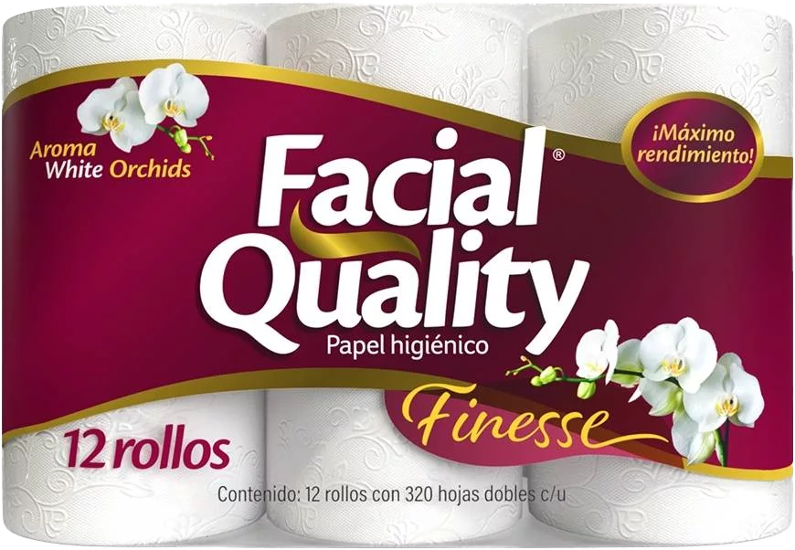 PAPEL HIGIENICO FACIAL QUALITY FINESSE 320HD 4/12PZ
