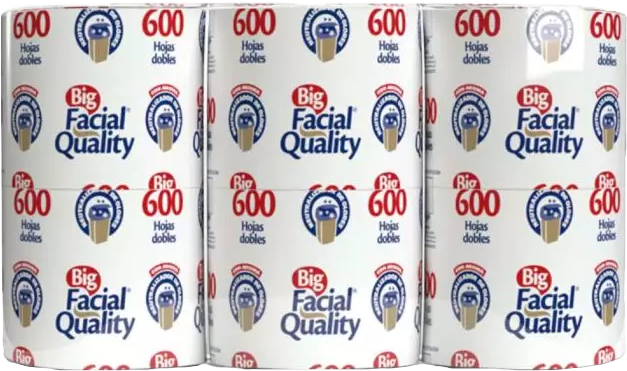 PAPEL HIGIENICO BIG FACIAL QUALIITY 600HD 8/6PZ