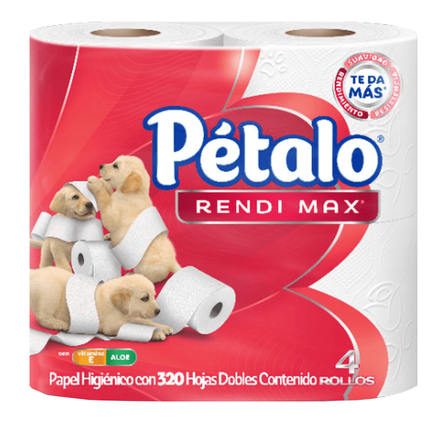 PAPEL HIGIENICO PETALO RINDE MAS 320HD 4/12PZ