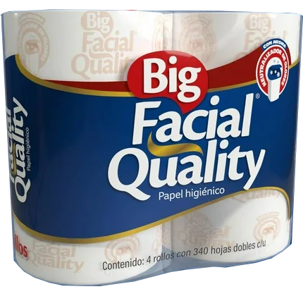 PAPEL HIGIENICO BIG FACIAL QUALITY 340HD 12/4PZ