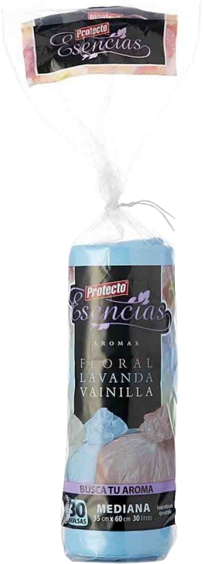 BOLSA P/BASURA PROTECTO AROMAS MEDIANA 55X60 CM 20/30 PZ