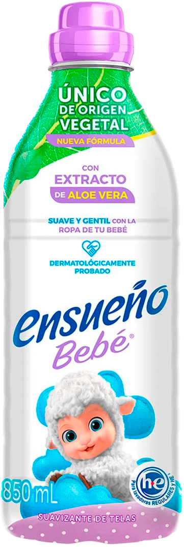SUAVIZANTE DE TELA ENSUEÑO MAX ZERO ENJ. BEBE C/ALOE 12/850 ML.