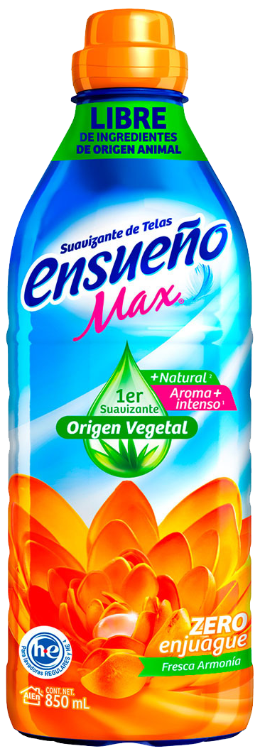 SUAVIZANTE DE TELA ENSUEÑO MAX ZERO ENJ. F. ARMONIA 12/850 ML