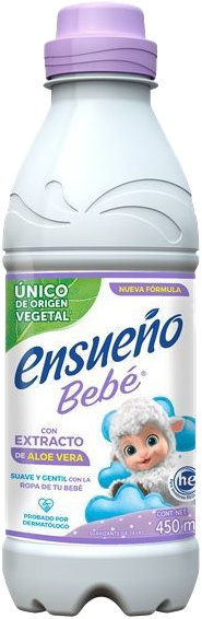SUAVIZANTE DE TELA ENSUEÑO MAX ZERO ENJ. BEBE CON ALOE 12/450 ML.