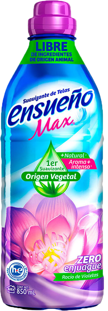 SUAVIZANTE DE TELA ENSUEÑO MAX ZERO ENJ. R. VIOLETAS 12/850 ML