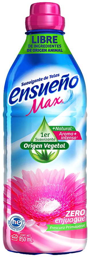 SUAVIZANTE DE TELA ENSUEÑO MAX ZERO ENJ. FRESCURA PRIMAVERAL 12/850 ML