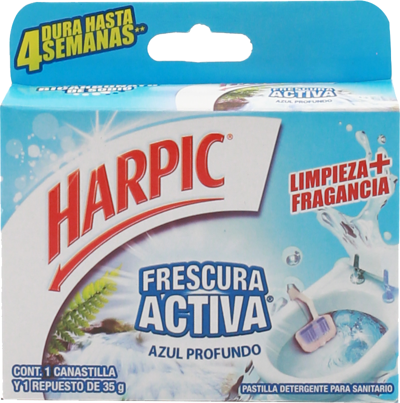 PASTILLA HARPIC FRESCURA ACT. AZUL 36/35 GR