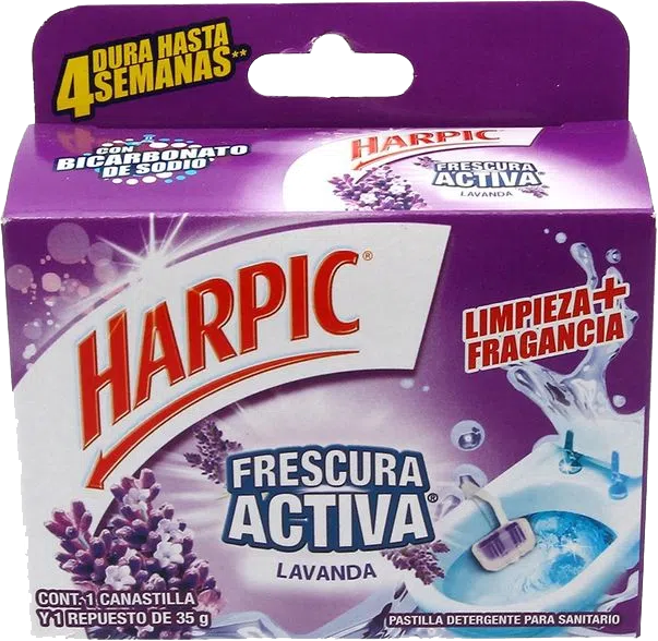 PASTILLA HARPIC FRESCURA ACT. LAVANDA 36/35 GR