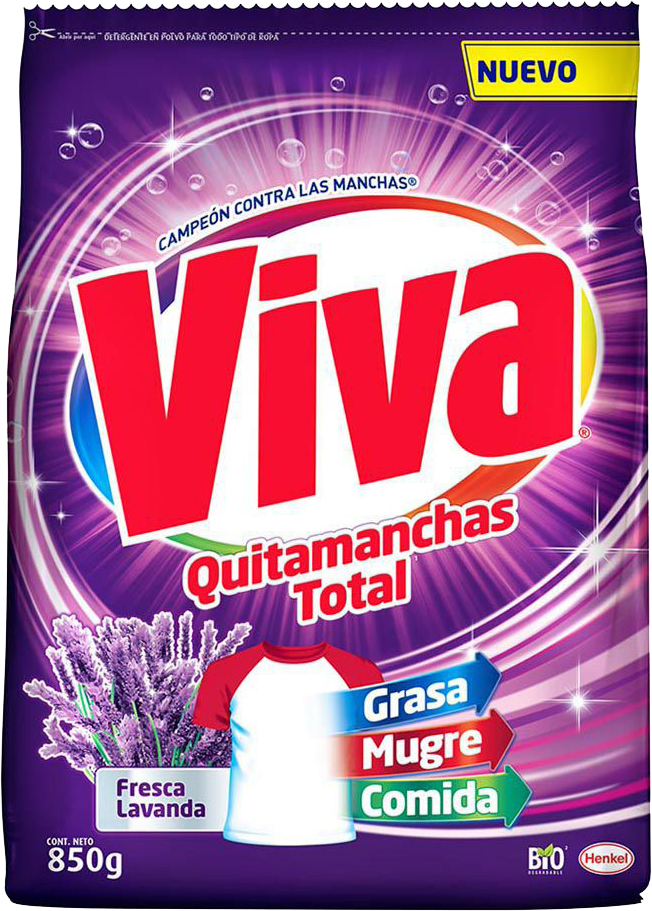 DETERGENTE POLVO VIVA LAVANDA 24/850 GR