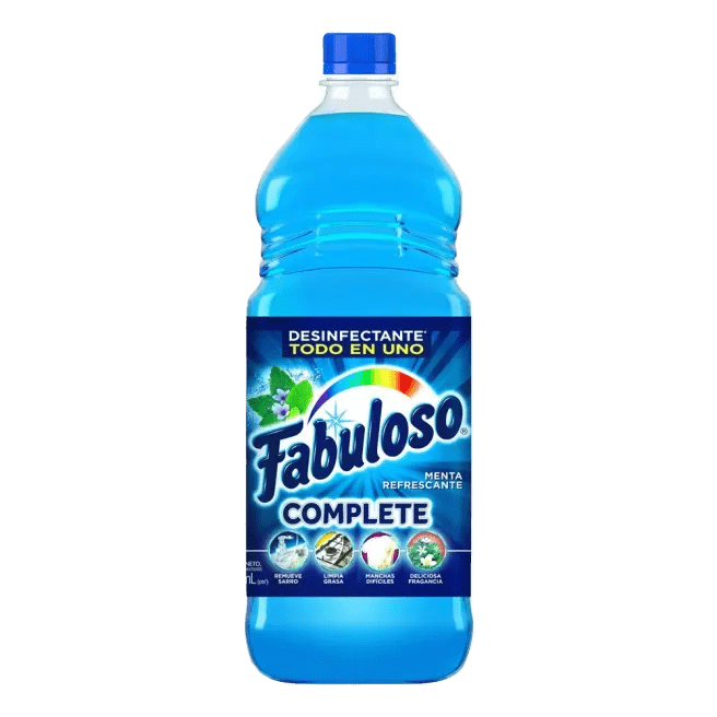 LIMPIADOR LIQ. FABULOSO COMPLETE MENTA REFRESCANTE 12/828ML