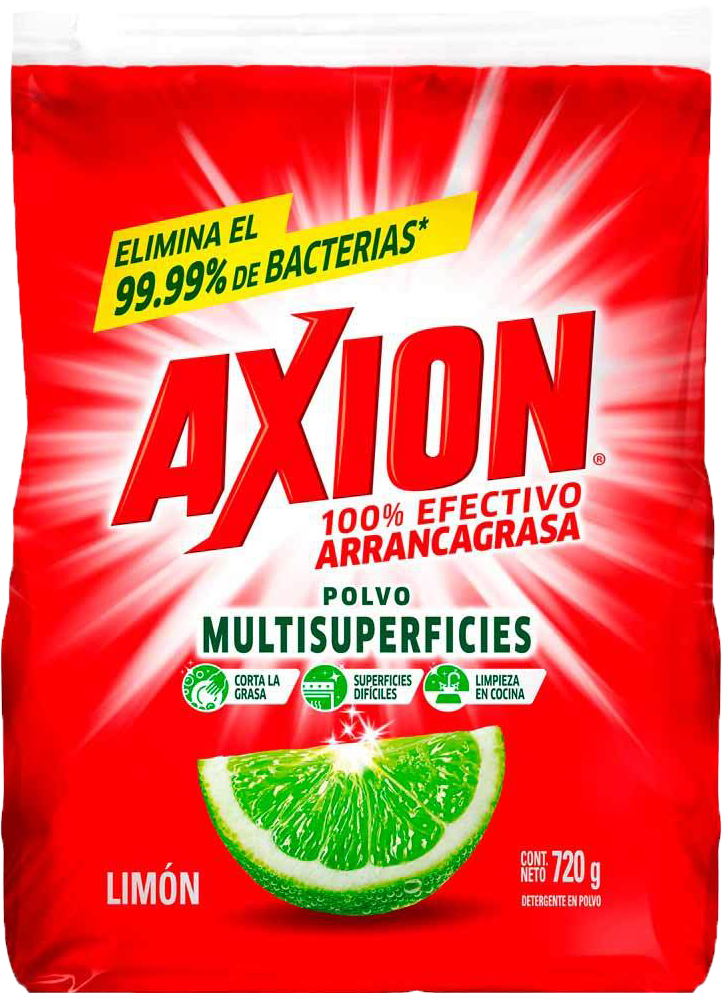 DETERGENTE POLVO LAVATRASTES AXION LIMON 18/720GR