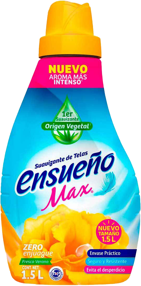 SUAVIZANTE DE TELA ENSUEÑO MAX ZERO ENJ FRESCO VERANO 9/1.5 LT