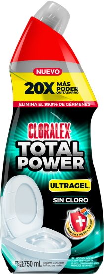 LIMPIADOR P/BAÑOS CLORALEX TOTAL POWER 12/750 ML