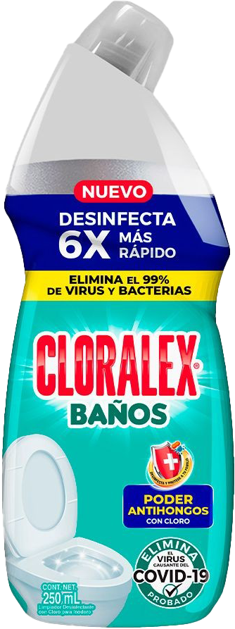 LIMPIADOR P/BAÑOS CLORALEX ANTIHONGOS 20/250 ML