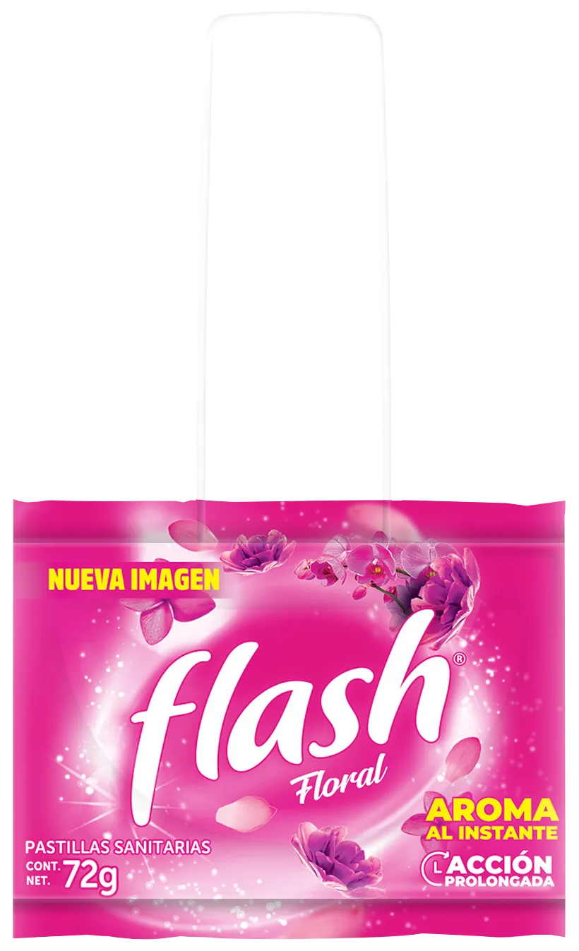 PASTILLA P/INODORO GANCHO FLASH FLORAL 48/72GR