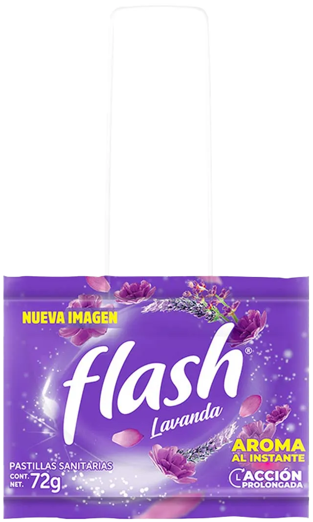 PASTILLA P/INODORO GANCHO FLASH LAVANDA 48/72GR