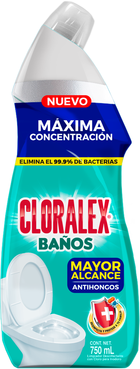 LIMPIADOR P/BAÑOS CLORALEX ANTIHONGOS 12/750ML