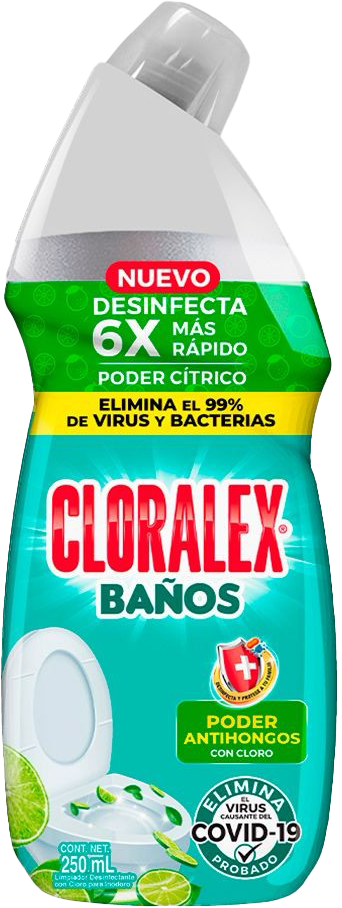 LIMPIADOR P/BAÑOS CLORALEX PODER CITRICO 20/250ML