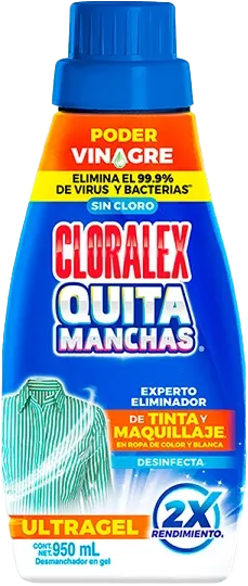 DETERGENTE LIQUIDO CLORALEX QUITAMANCHAS VINAGRE 15/950ML