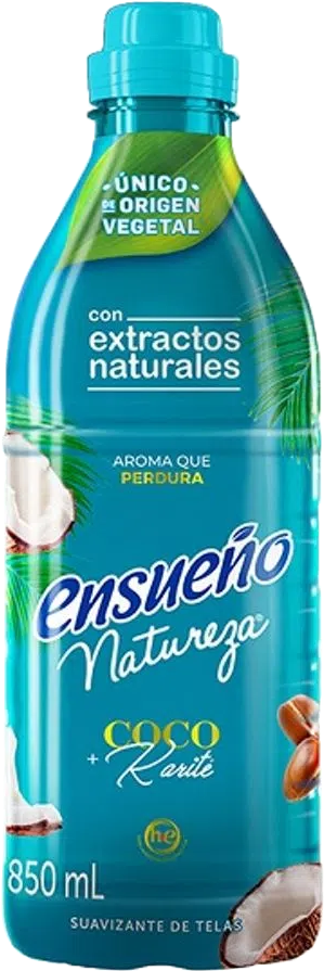 SUAVIZANTE DE TELA ENSUEÑO COCO CARITE 12/850 ML.