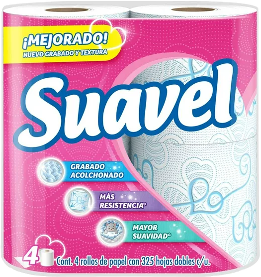 PAPEL HIGIENICO SUAVEL 325HD 10/4PZ