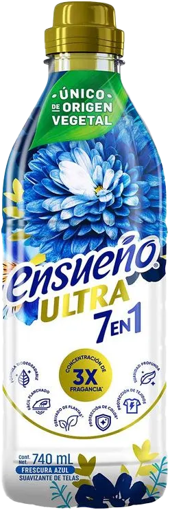 SUAVIZANTE DE TELA ENSUEÑO ULTRA FRESCURA AZUL 12/740 ML