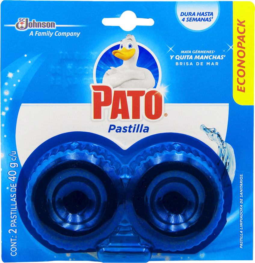 PASTILLAS P/INODORO PATO TANQUE 2PACK BRISA DE MAR 12/80GR