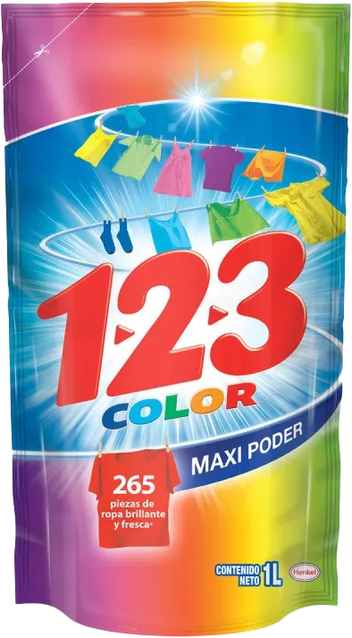 DETERGENTE LIQUIDO 123 COLOR DOYPACK 12/1LT