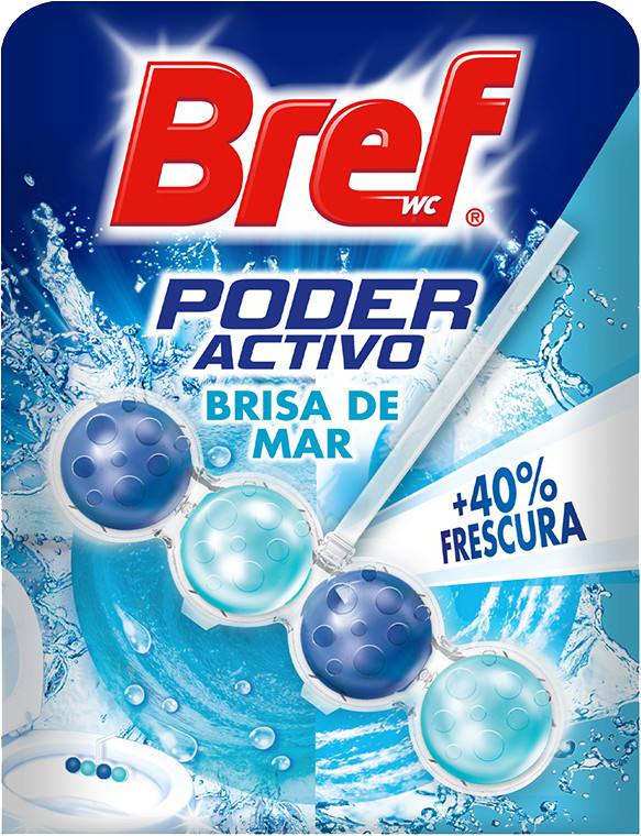 PASTILLAS P/INODORO BREF PODER ACTIVO BRISA DE MAR 10/1PZ