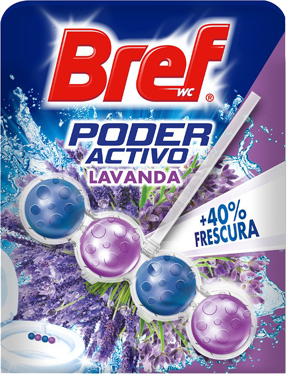 PASTILLAS P/INODORO BREF PODER ACTIVO LAVANDA 10/1PZ