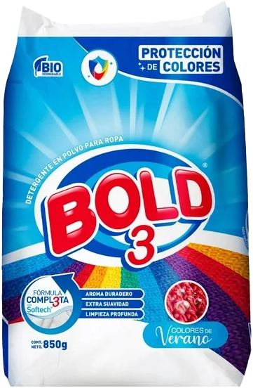 DETERGENTE POLVO BOLD 3 COLOR BL 18/850GR