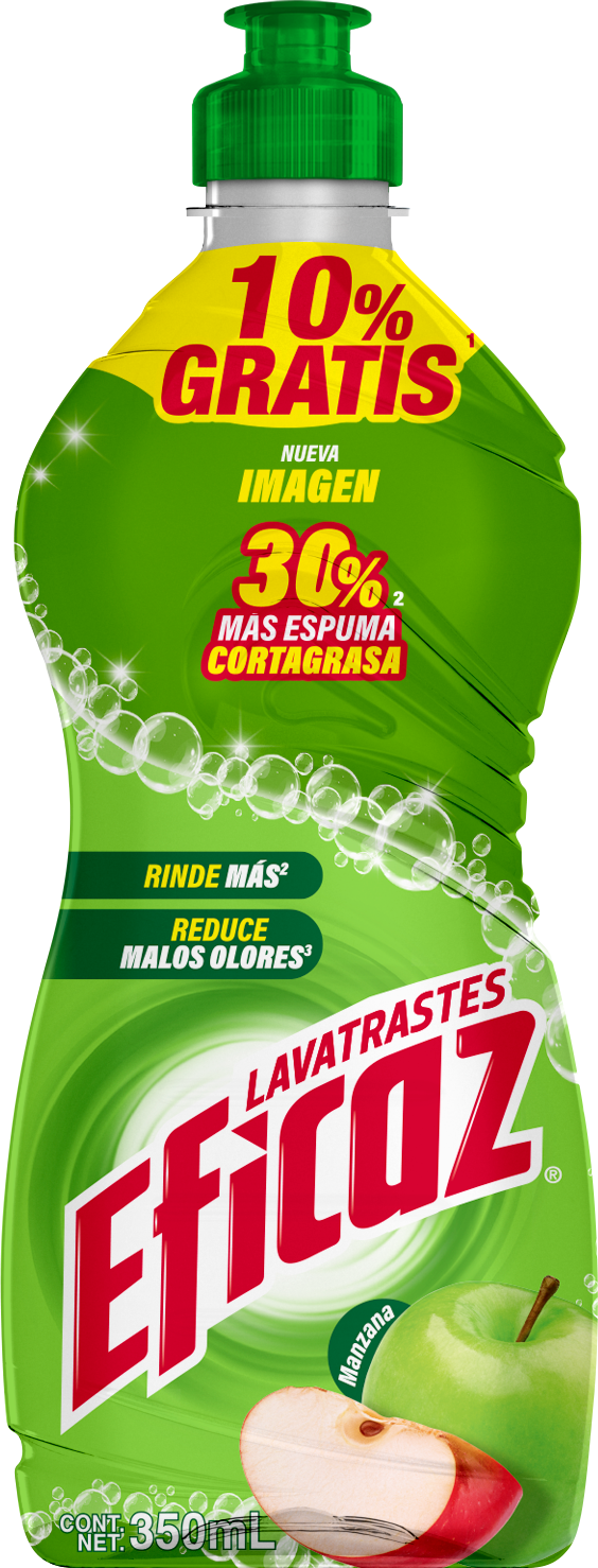DETERGENTE LIQ LAVATRASTES EFICAZ PINOL MANZANA PRECIO ESP 12/350 ML