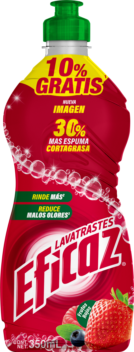DETERGENTE LIQ LAVATRASTES EFICAZ PINOL FRUTOS ROJOS PRECIO ESP 12/350 ML
