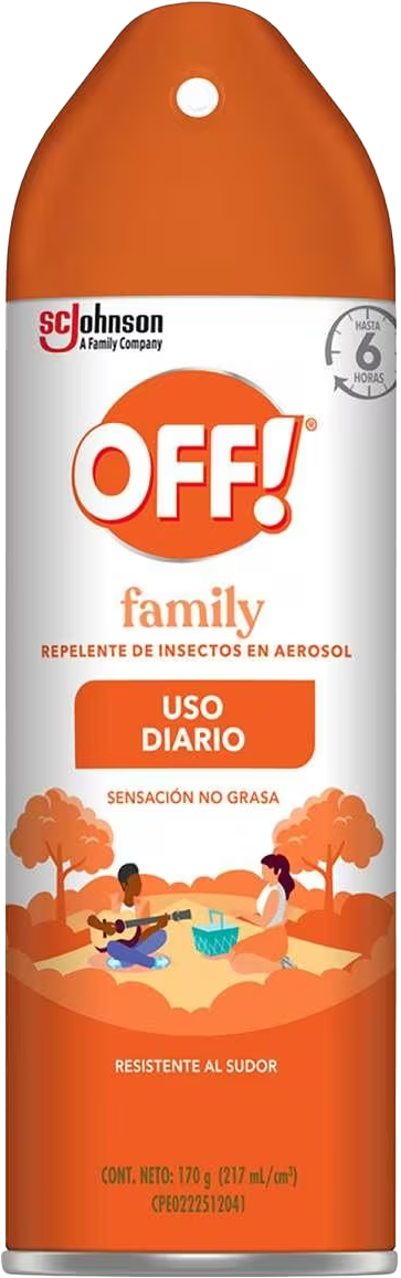 REPELENTE P/MOSQUITOS AEROSOL OFF! FAMILY 12/6OZ