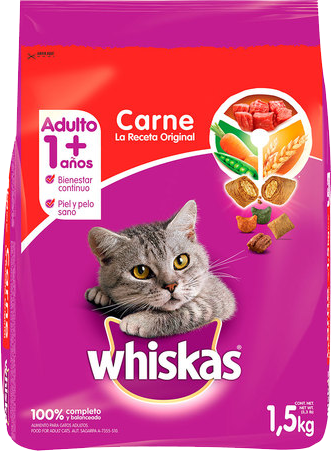 COMIDA P/GATO WHISKAS ORIGINAL 12/1.5 KG