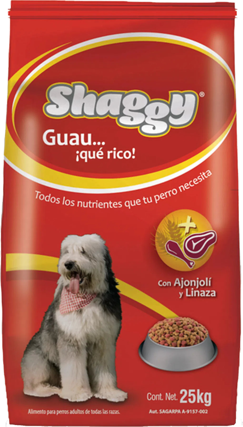 COMIDA P/PERRO SHAGGY SACO 25KG
