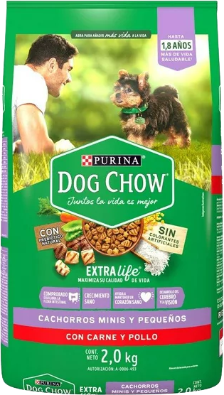 COMIDA P/PERRO CACHORROS MINIS Y PEQUEÑOS DOG CHOW 12/2KG