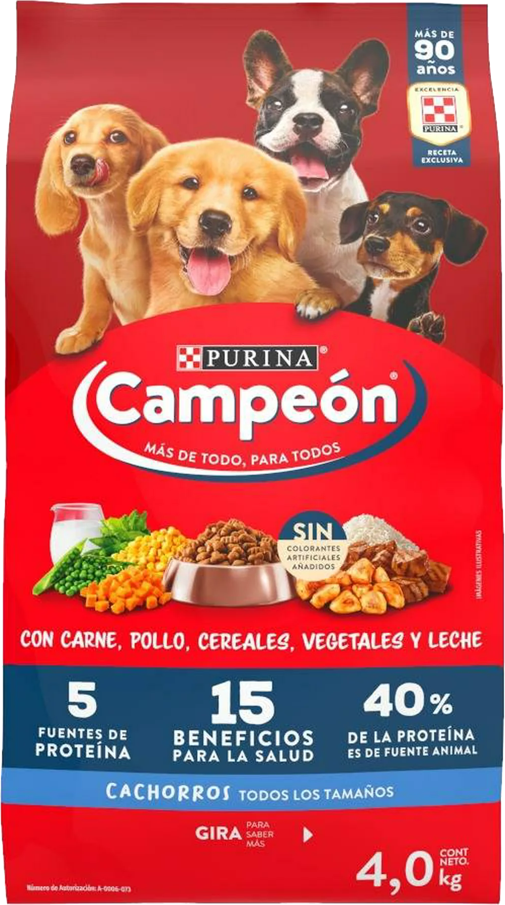 COMIDA P/PERRO CACHORRO TODO TAMAÑO CAMPEON 6/4KG