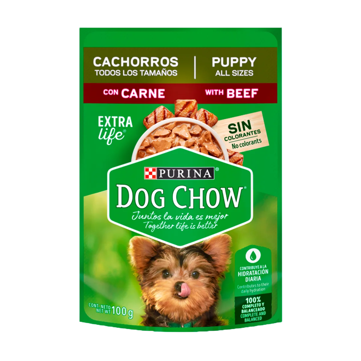 COMIDA P/PERRO CACHORRO CARNE DOG CHOW POUCH 12/100GR