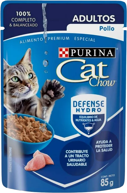 COMIDA P/GATO ADULTO POLLO CAT CHOW POUCH 12/85GR