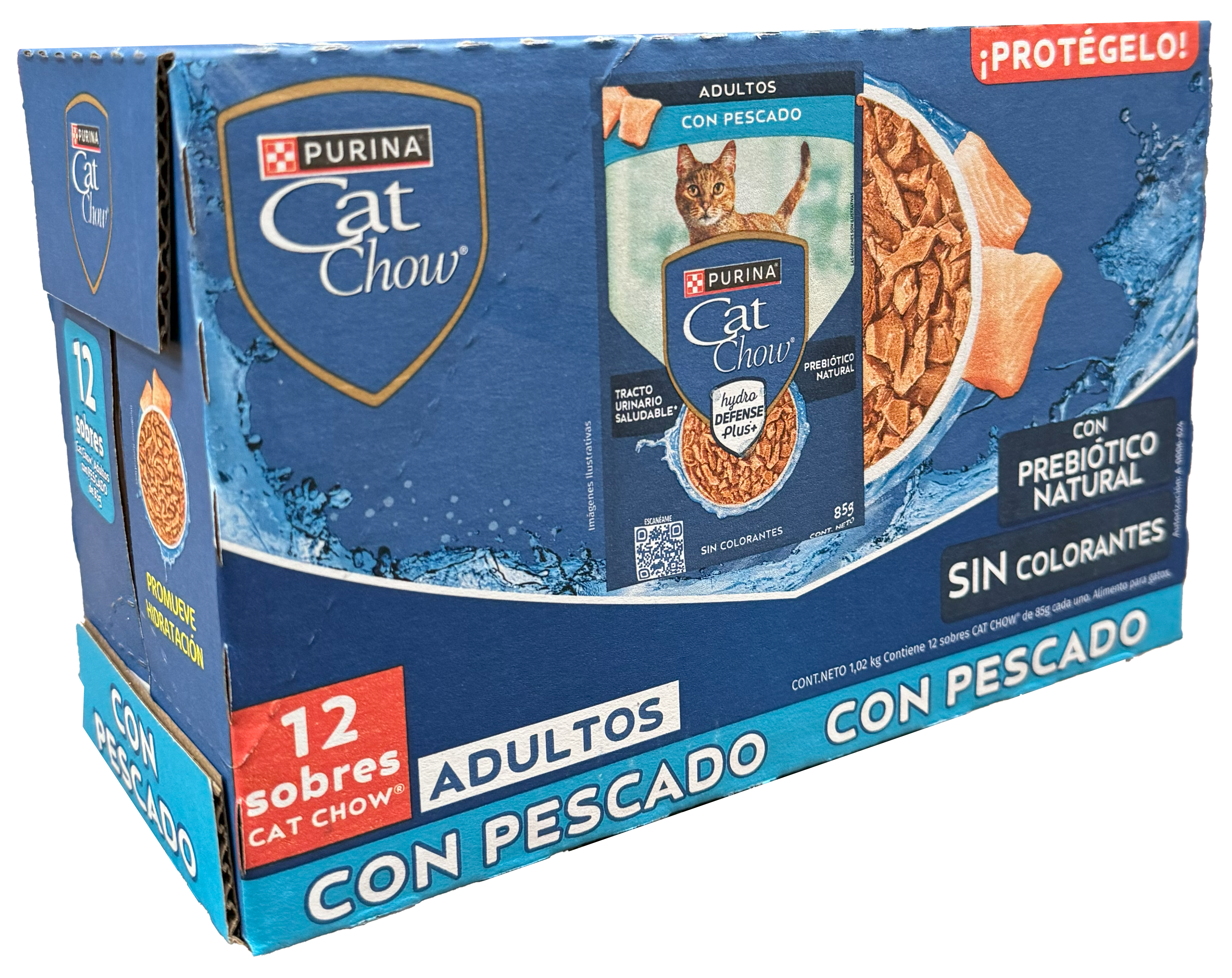 COMIDA P/GATO ADULTO PESCADO CAT CHOW POUCH 12/85GR